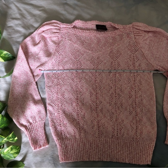 Vintage Candy Pink Keren Made In USA 80s Sweater Small - Picture 13 of 14